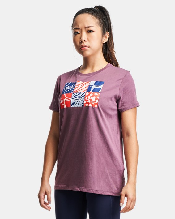Women's UA Graphic T-Shirt, Purple, pdpMainDesktop image number 0